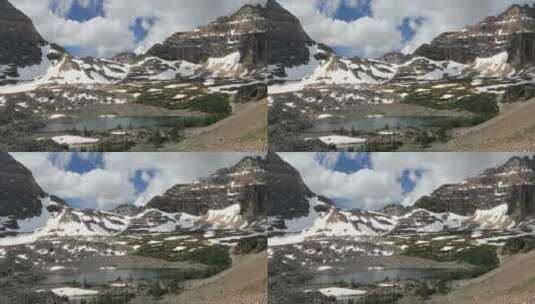山脉周围的景观高清在线视频素材下载