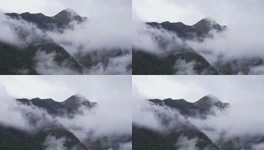 云雾缭绕山脉高清在线视频素材下载