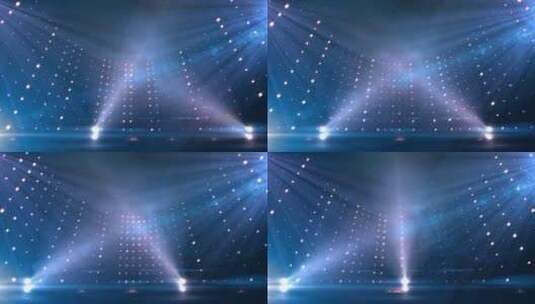 4k蓝色粒子旋转舞台高清在线视频素材下载