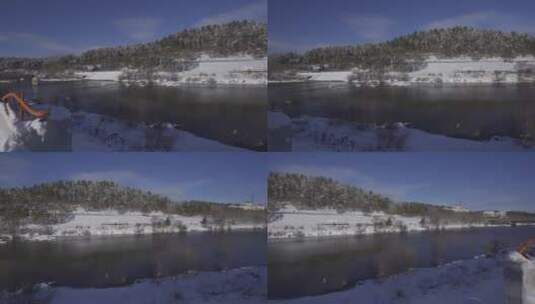 雪山河流高清在线视频素材下载