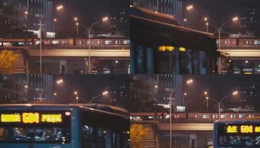 火车穿过城市 高铁穿城而过高清在线视频素材下载