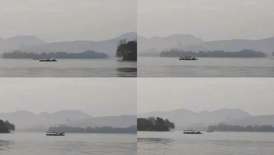 杭州西湖清晨风光空镜高清在线视频素材下载
