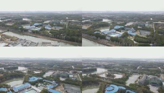 上海浦东新区新场镇全景4K航拍原素材高清在线视频素材下载