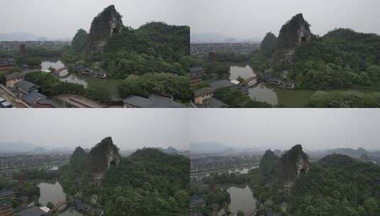 广西桂林城市风光交通旅游景区航拍高清在线视频素材下载
