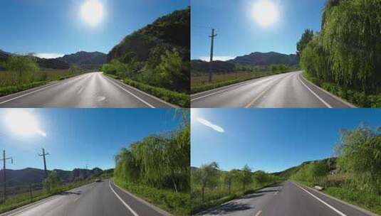 城市汽车行驶在马路上 开车视角 第一视角高清在线视频素材下载