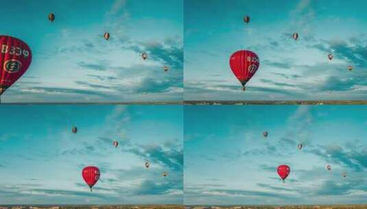 天空中的热气球高清在线视频素材下载
