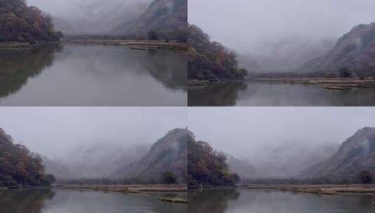 湖北神农架大九湖景区的阴雨秋天高清在线视频素材下载