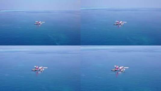 海面上的飞机高清在线视频素材下载