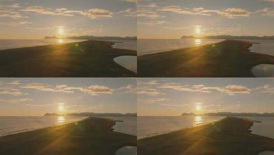 海上落日的美景高清在线视频素材下载