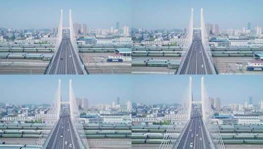 徐州市和平大桥-4k航拍高清在线视频素材下载