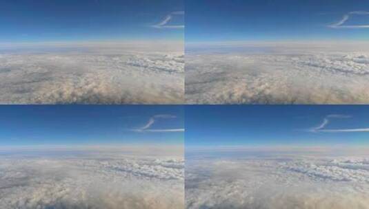 湖北恩施飞机窗外的云海风光高清在线视频素材下载