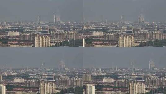 上海CBD长焦航拍高清在线视频素材下载