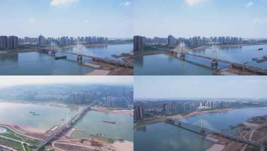 蚌埠解放路淮河大桥延时高清在线视频素材下载