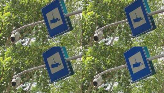 城市交通指示灯监控实拍高清在线视频素材下载