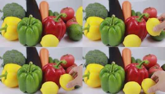 新鲜的瓜果蔬菜高清在线视频素材下载