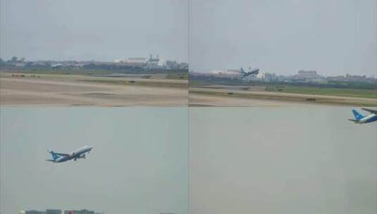 福建厦门高崎国际机场起飞的厦门航空的航班高清在线视频素材下载
