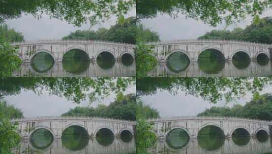 公园拱桥风景高清在线视频素材下载