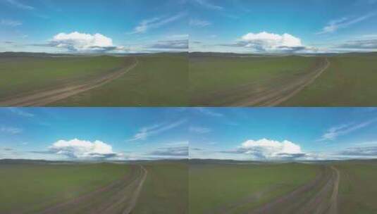 草原牧场蓝天白云高清在线视频素材下载