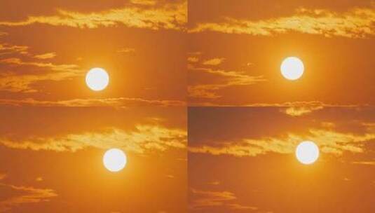 日出日落云层中的太阳阳光与夕阳特写高清在线视频素材下载