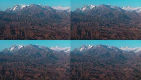 金秋时节的天山山脉高清在线视频素材下载