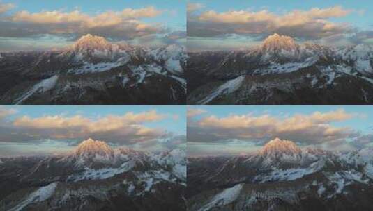 四川川西甘孜云绕雅拉观景台、雅拉雪山高清在线视频素材下载