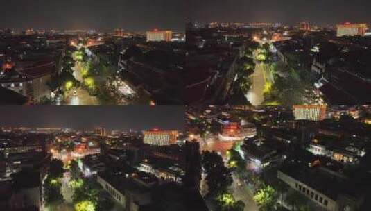 航拍泉州鲤城区夜景高清在线视频素材下载