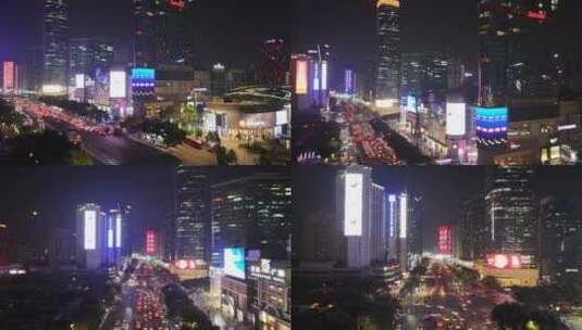 广州2023灯光秀夜景航拍高清在线视频素材下载