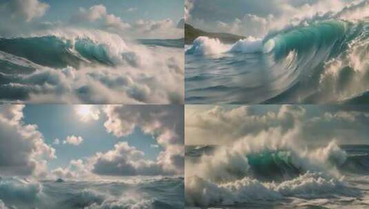 海浪巨浪高清在线视频素材下载