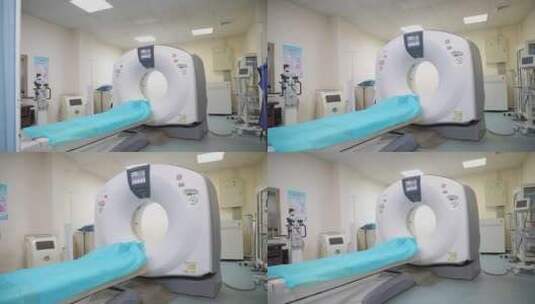 医院病人患者做CT检查高清在线视频素材下载