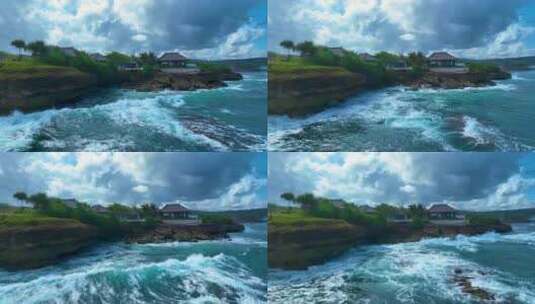 巴厘岛南梦岛海岛风光高清在线视频素材下载
