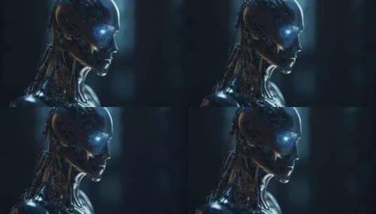 未来概念科幻机器人高清在线视频素材下载