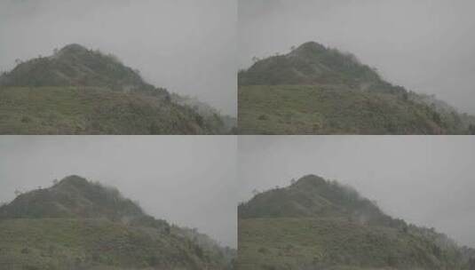 春天烟雨大山乡村云雾缭绕高清在线视频素材下载