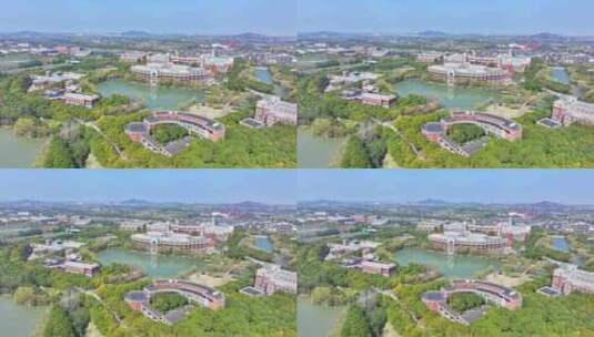 华东政法大学 松江大学城 最美大学航拍高清在线视频素材下载