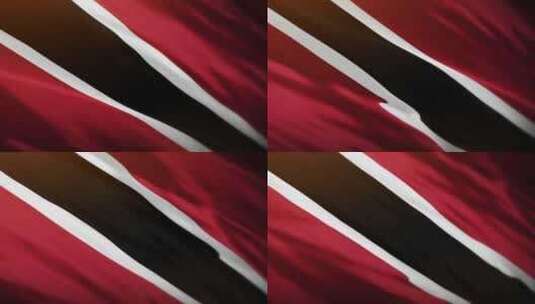特立尼达和多巴哥国旗挥舞-4K高清在线视频素材下载