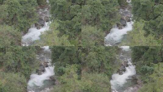 瀑布水流山泉水大自然自然风景自然风光高清在线视频素材下载