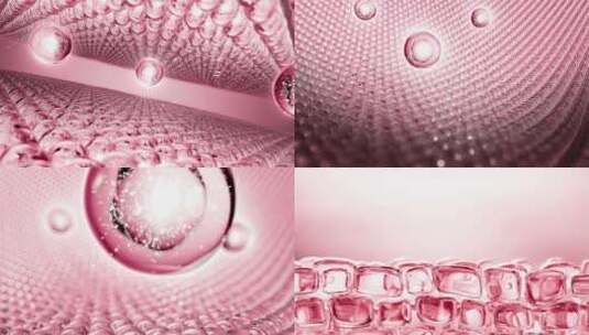 粉色美容化妆品皮肤细胞Essence E高清在线视频素材下载