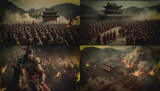 中国古代战争 地图  交战 三国2高清在线视频素材下载