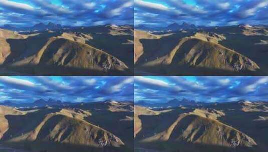 西藏高原阳光下的山川河流高清在线视频素材下载
