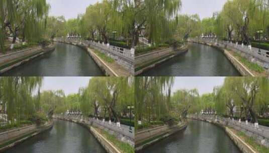 济南护城河泉水高清在线视频素材下载