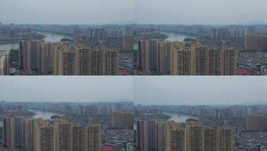航拍衡阳华侨城原岸高清在线视频素材下载