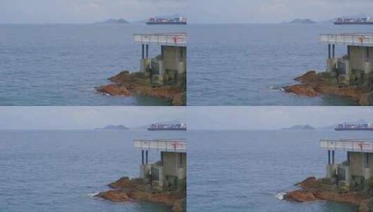 广东深圳盐田栈道滨海海洋风光高清在线视频素材下载