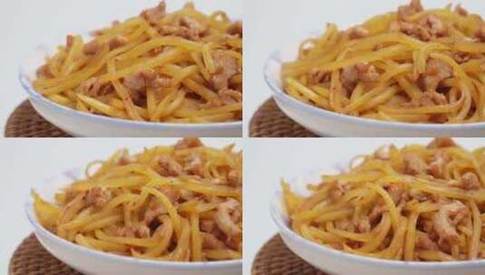 醋溜土豆丝菜品美食4k实拍高清在线视频素材下载