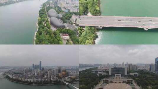 广西柳州城市风光柳州地标航拍高清在线视频素材下载