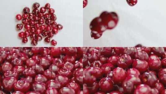 车厘子 樱桃 水果 爆炸 升格高清在线视频素材下载