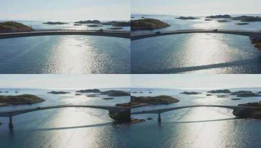 Bridge， Lofoten，岛屿，挪高清在线视频素材下载