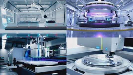 科技工厂 无尘车间  智能 芯片工厂 半导体高清在线视频素材下载