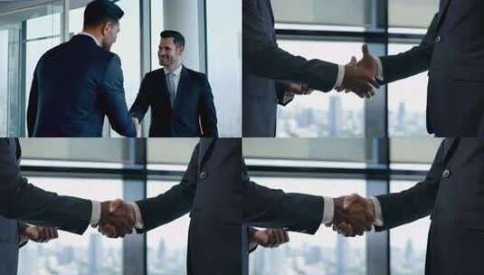 商务合作握手达成高清在线视频素材下载