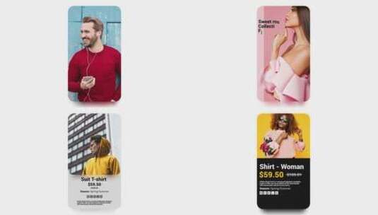 简约时尚Instagram故事商店商场AE模板高清AE视频素材下载