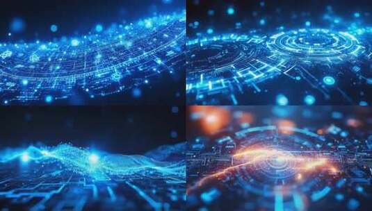 循环蓝色科技背景 合集4K高清在线视频素材下载