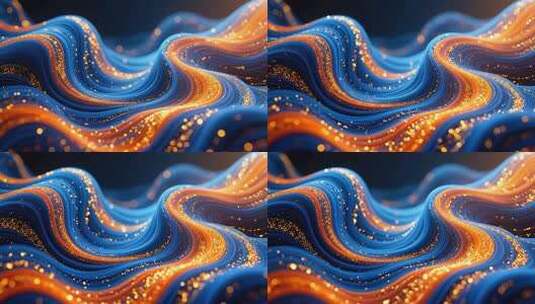 动态彩色波浪线条背景素材高清在线视频素材下载